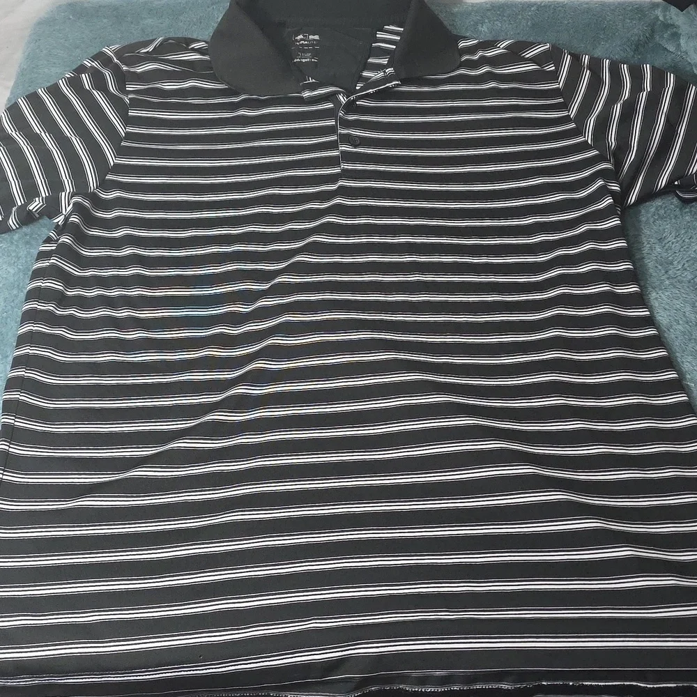 Addiads Golf Black And White Polo Shirt